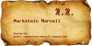 Markstein Marcell névjegykártya