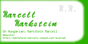 marcell markstein business card